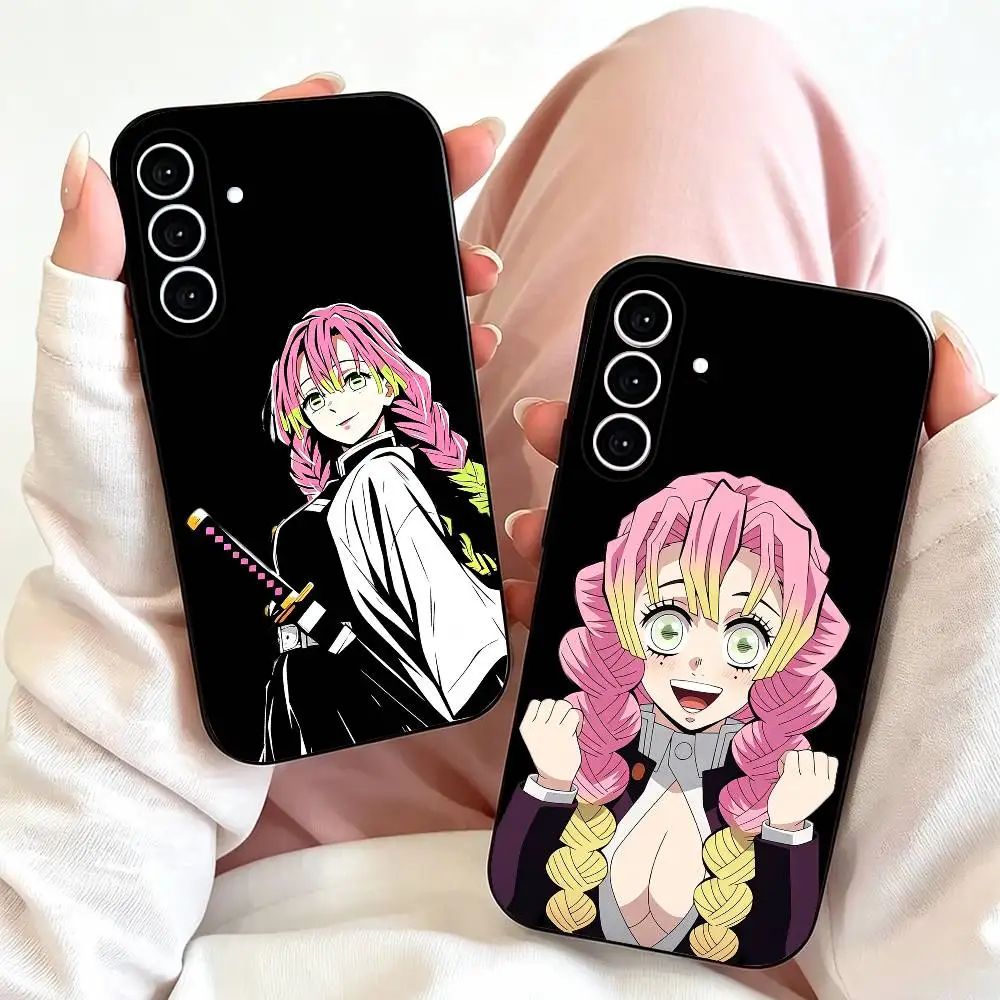 M-Mitsuri Kanroji S-Slayer  Phone Case For Samsung Galaxy A73,A72,A71,A70,A53,A52,A51,Soft Silicone Black Cover
