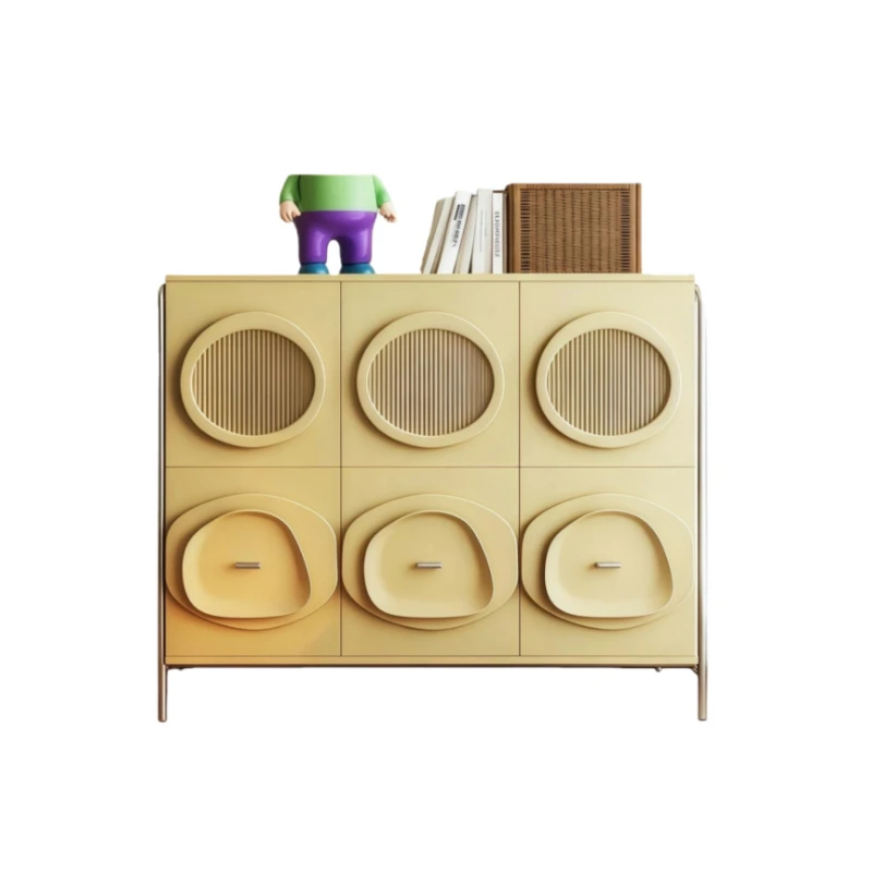 Modern minimalist lacquered sideboard, solid wood shoe cabinet for entryway, living room storage cabinet, for home use