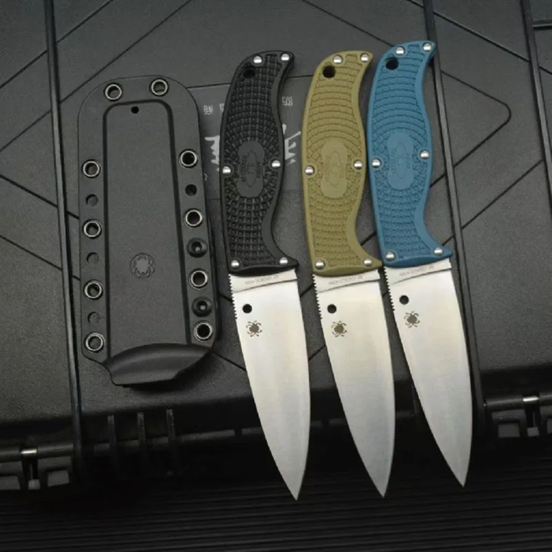 Tactical Hunting Pocket Knife Camping Jungle Tool Self Defense Survival Knife D2 Blade Nylon Fiber Handle Multifunction