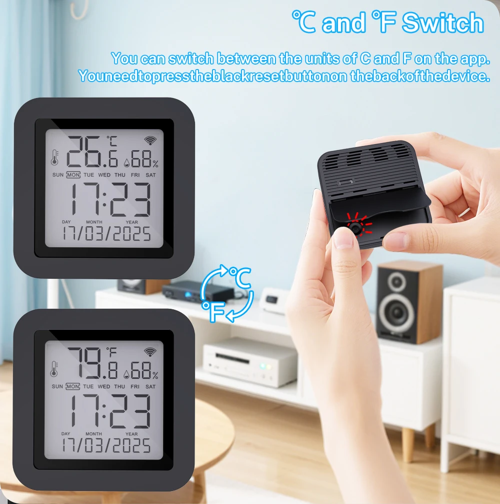 WiFi Tuya Control remoto inteligente por infrarrojos con Sensor de temperatura y humedad automatización del hogar inteli