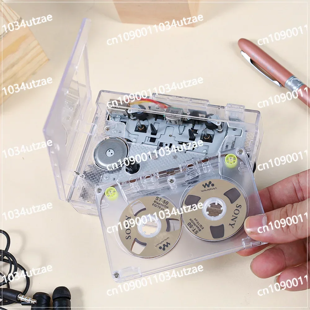 Transparent Cassette Cassette Player MP3 Transcription U Disk Player Stereo Tape Burning Retro Walkman