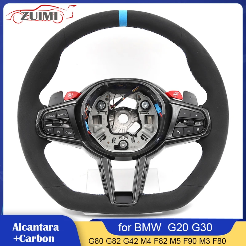 

2024 New Alcantara Carbon Steering Wheel M1 M2 for BMW G20 G30 G31 G32 X3 G01 X4 G02 M2 G87 M3 G80 M4 G82 G42 G21 G14 G15 G16