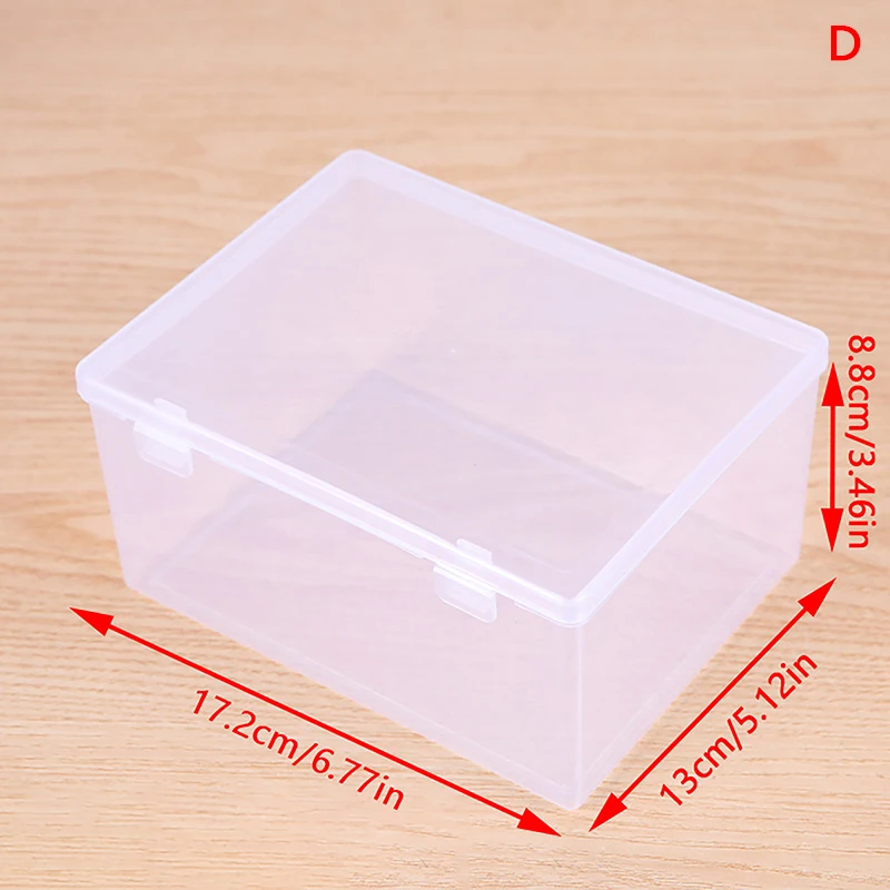 Mini caja de almacenamiento con tapa transparente, caja de plástico pequeña para piezas, herramientas, estuche de exhibición de Joyas, contenedor de