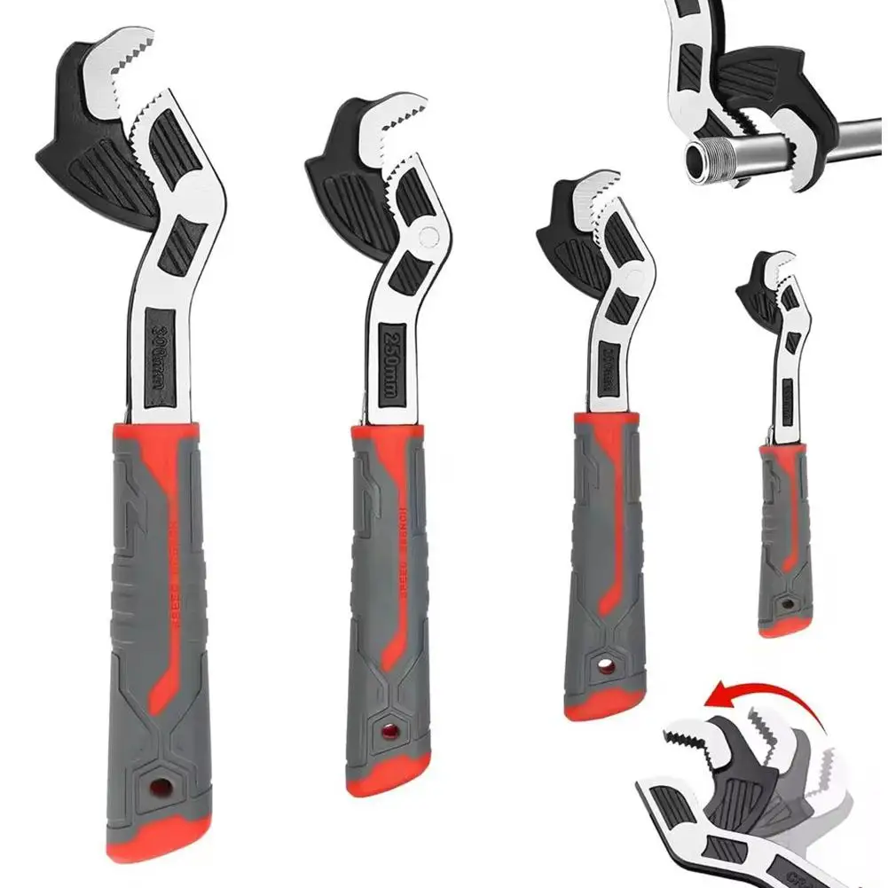 

Ключ с самоблокирующимся механизмом, 6/8/10/12 дюймов, с широким захватом для труб, сантехники и общих ремонтных работ, нескользящая рукоятка