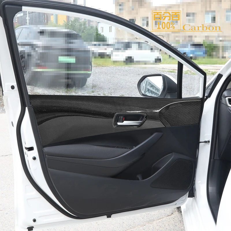 

Real Carbon Fiber Car Interior Accessories Front Door Panel Cover Trim For Toyota GR Corolla 2023up