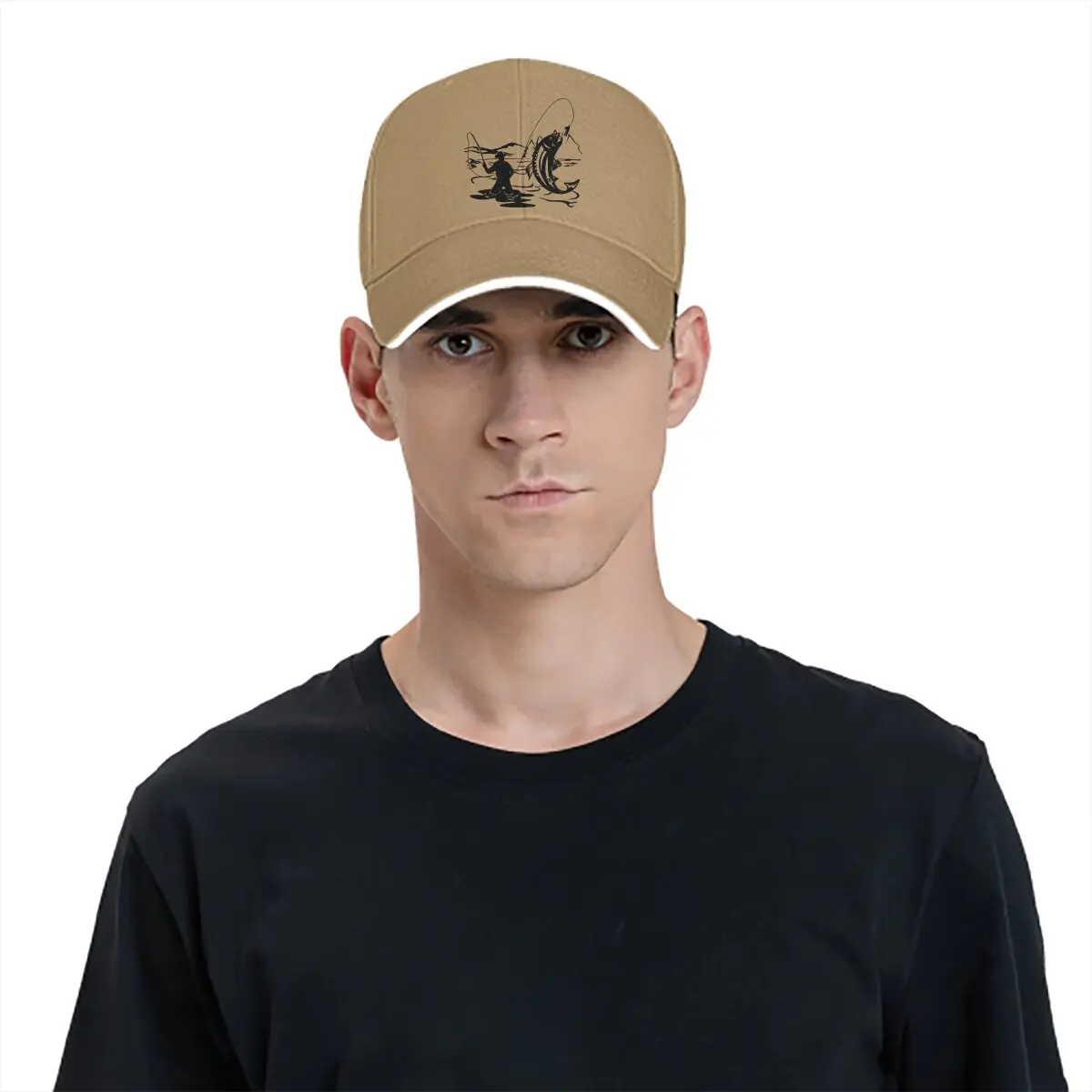 Fly Fishing Multicolor Hat Peaked Men\'s Cap Fly Fisherman Outdoorsman Personalized Visor Protection Hats