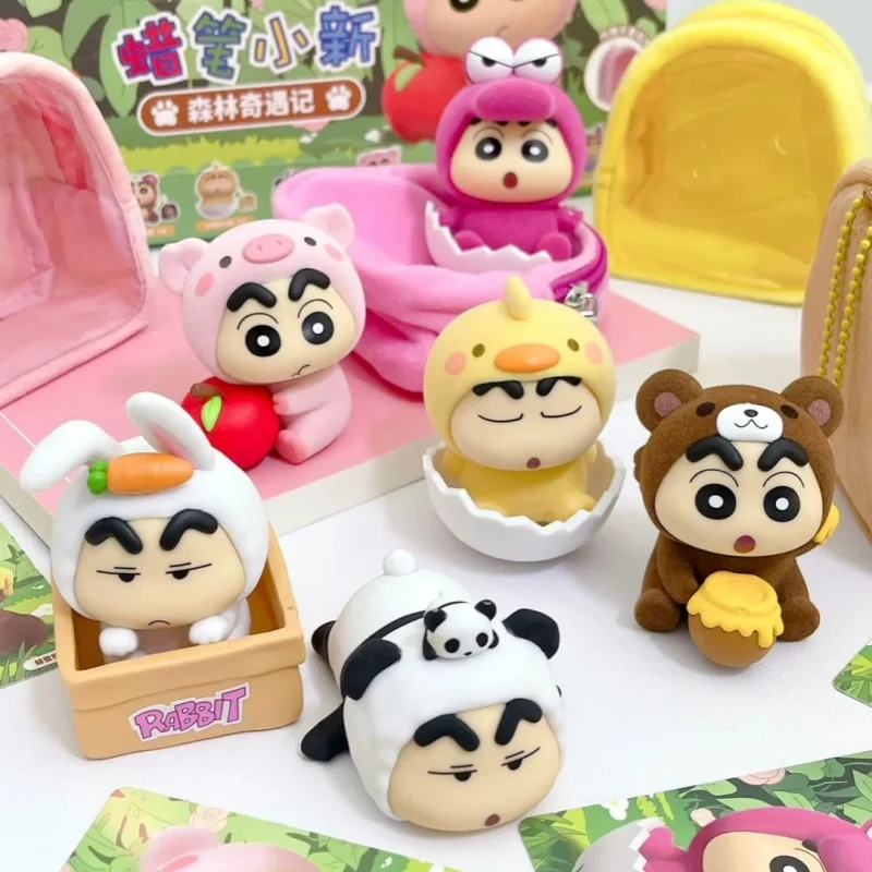 

New Crayon Shin-Chan Forest Adventure Series Blind Box Figurine Pendant Bag Hanging Decoration Toy Collectible Trendy Toy Gifts