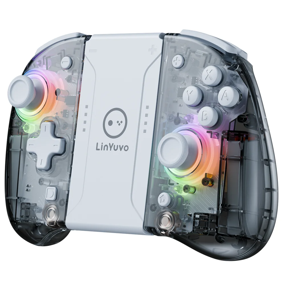 LinYuvo Wireless Controller for Switch/OLED with Multiple Light,Programmable/Motion Control/Dual Vibration/Turbo KS37B