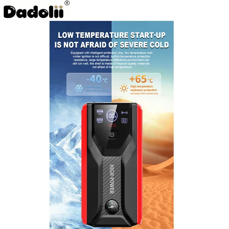 Car Jump Starter Starting Device Battery Power Bank 12V98000mAh Jumpstarter Auto Buster Emergency Booster Car Charger Jump Start
