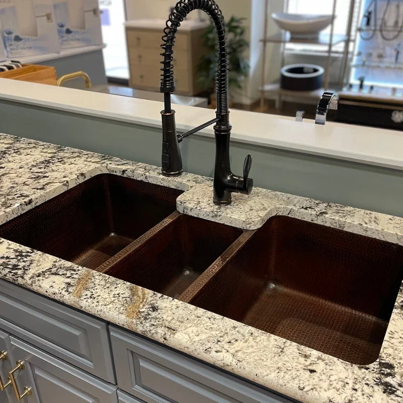 

Copper double sink, three , kitchen under the counter, vegetable basin, dish, wine cabinet, pantry, Nakajima wash