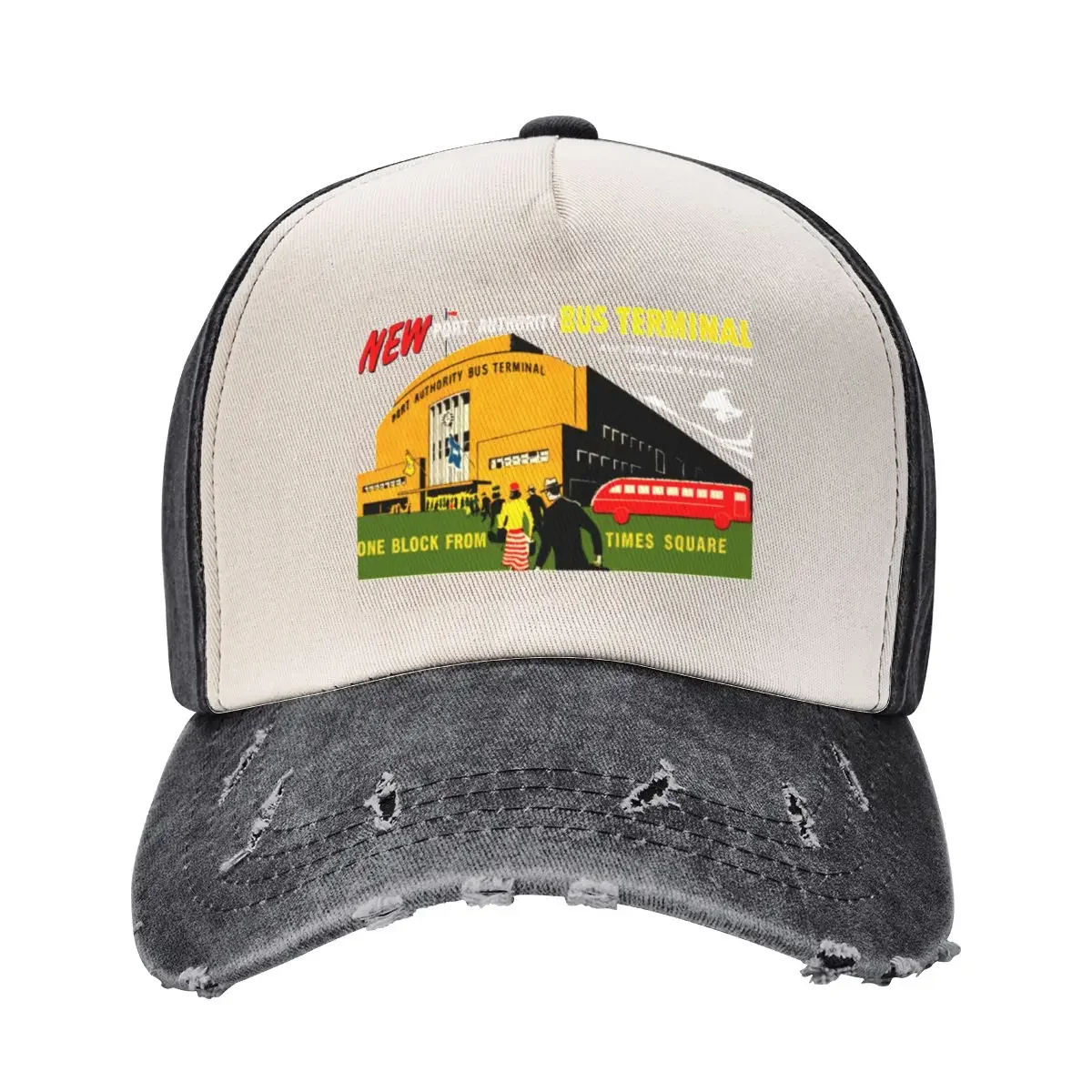 NEW YORK PORT AUTHORITY BUS TERMINAL - ADVERT Baseball Cap Visor birthday Female Men's