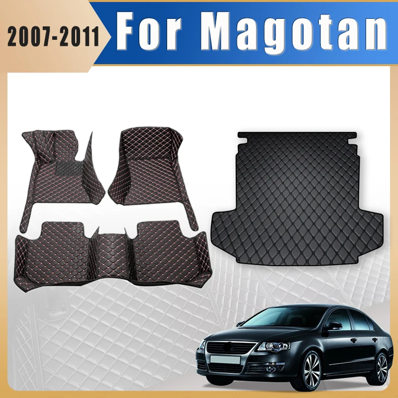 

Car Floor Mats Trunk Carpets For Volkswagen vw Magotan 2011 2010 2009 2008 2007 Auto Accessories Interior Cover Parts Waterproof