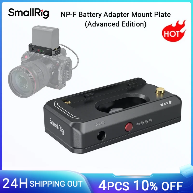 

SmallRig NP-F Battery Adapter Mount Plate for Canon EOS R5 R5 C for BMPCC 4K 6K 6K Pro Compatible with NP-F970 NP-F550 NP-F770