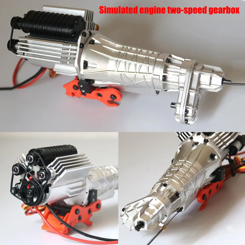 

1:14 RC Truck Engine Gearbox 1/10 RC Crawler for Tamiya RC Trailer Tipper Scania 770S Benz Actros 3363 Volvo MAN LESU Car Parts