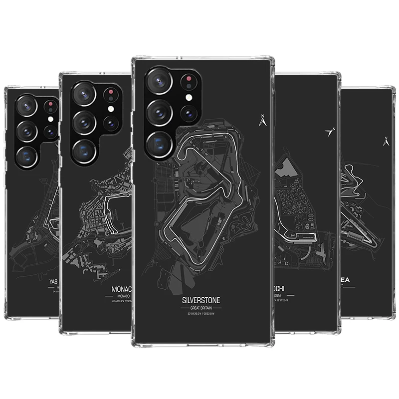 F1 Race Circuits Handy hülle für Samsung Galaxy S24 S23 S22 Ultra S21 S20 Fe S10 plus S10E S9 S8 Shell Coque