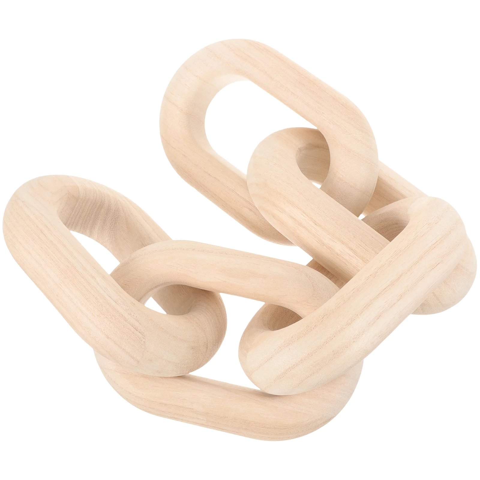 

Wooden Chain Decoration Neutral Room Decorative Country Office Desktop Ornament Knot Link for Coffee Table Household