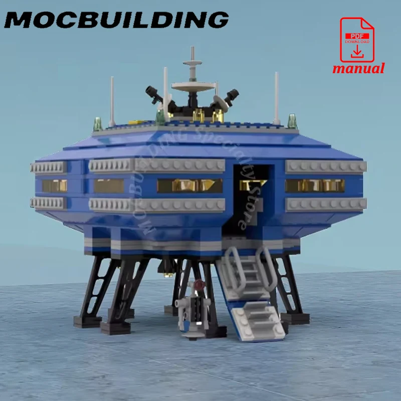 Space Lander Model Spaceship MOC Building Blocks Bricks Display Construction Toys Birthday Gifts Present