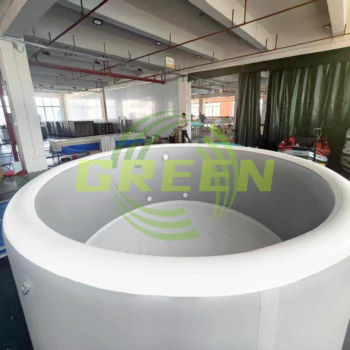 High Quality Durable Rectangular PVC Inflatable Swimming Pool For Children Giant Drop Stitch Design Portable & Waterproof