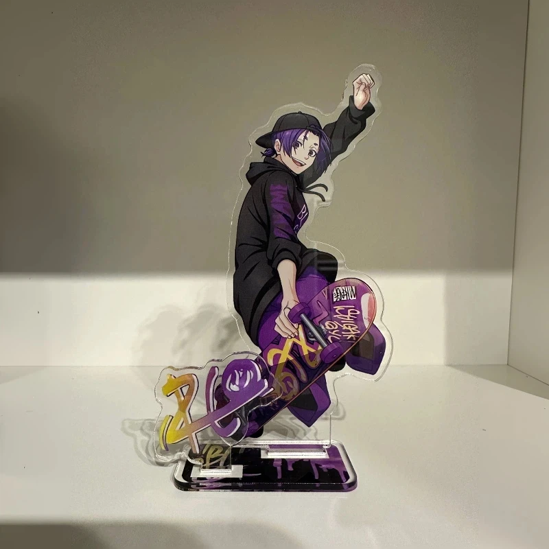 Anime Figures Itoshi Rin Mikage Reo Acrylic Stands Itoshi Sae Skateboard Style Model Desk Decor Prop Keyring Gifts Collectible