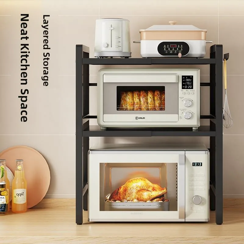 Étagère de rangement extensible à double niveau pour micro-ondes, support de four de cuisine, utilisation domestique sur comptoir, marque Niofeel