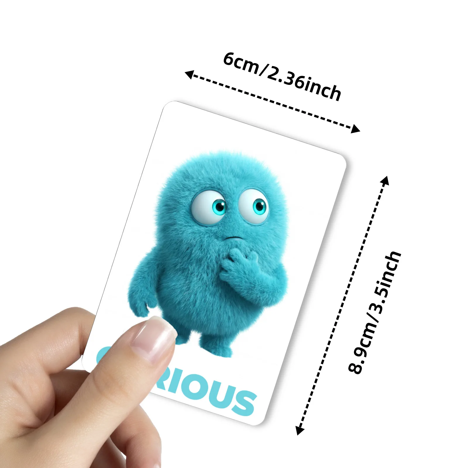 36-teiliges Monster-Emotionskarten-Set, Sozial-Emotionales Lernmaterial, Plüsch-Monster-Gefühlskarten für Kleinkinder, Vorschulbildung – Detail 12