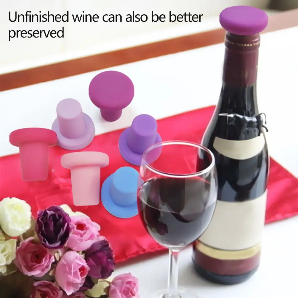 

Reusable Wine Outlet Cap Silicone Sealer Plug Wine Stopper Bottle Cover Wine Bottle Stopper