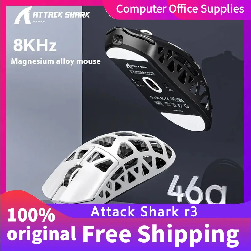 

Attack Shark R3 third mock examination Mouse 8000Hz Rate Return Wireless Magnesium Alloy Lightweight Paw3395 Bluetooth Game 8k