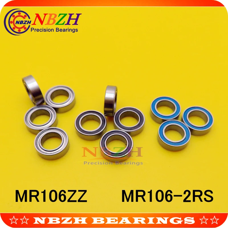 MR106 MR106ZZ 676ZZ 676RS MR106RS MR106-2RS SMR106ZZ SMR106-2RS 676 676-2RS 676Z ZZ RS RZ 2RZ Deep Groove Ball Bearings 6*10*3mm