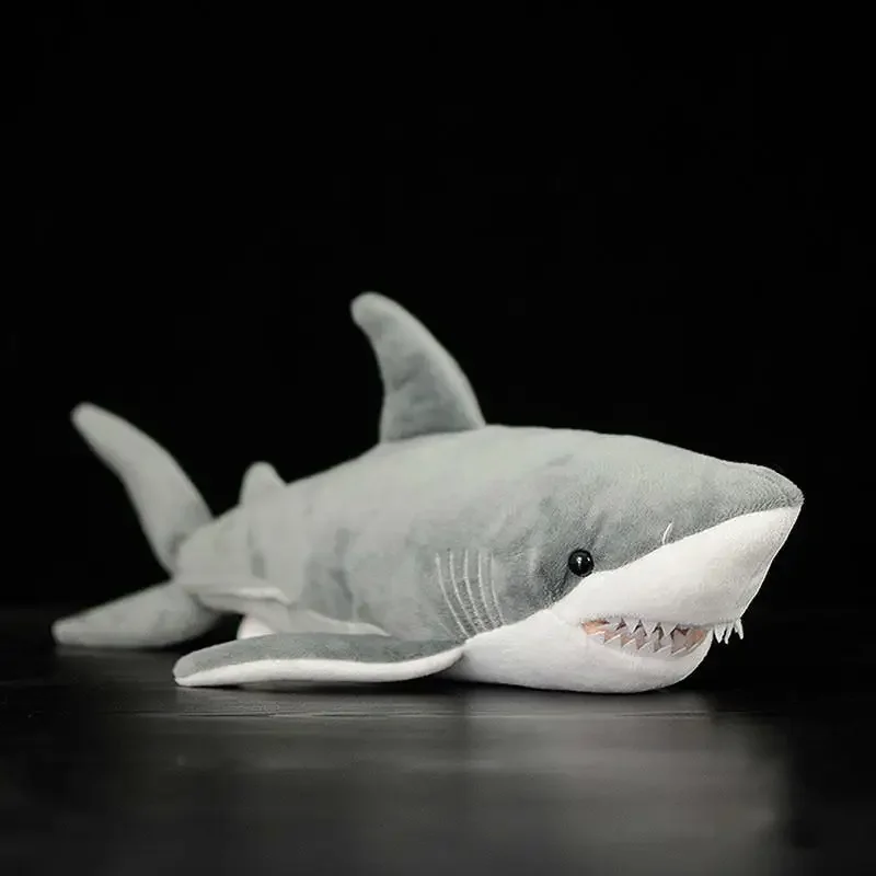 Cute Great White Shark Plush Doll Simulation  Marine Animals  Toy Children's Science Gifts