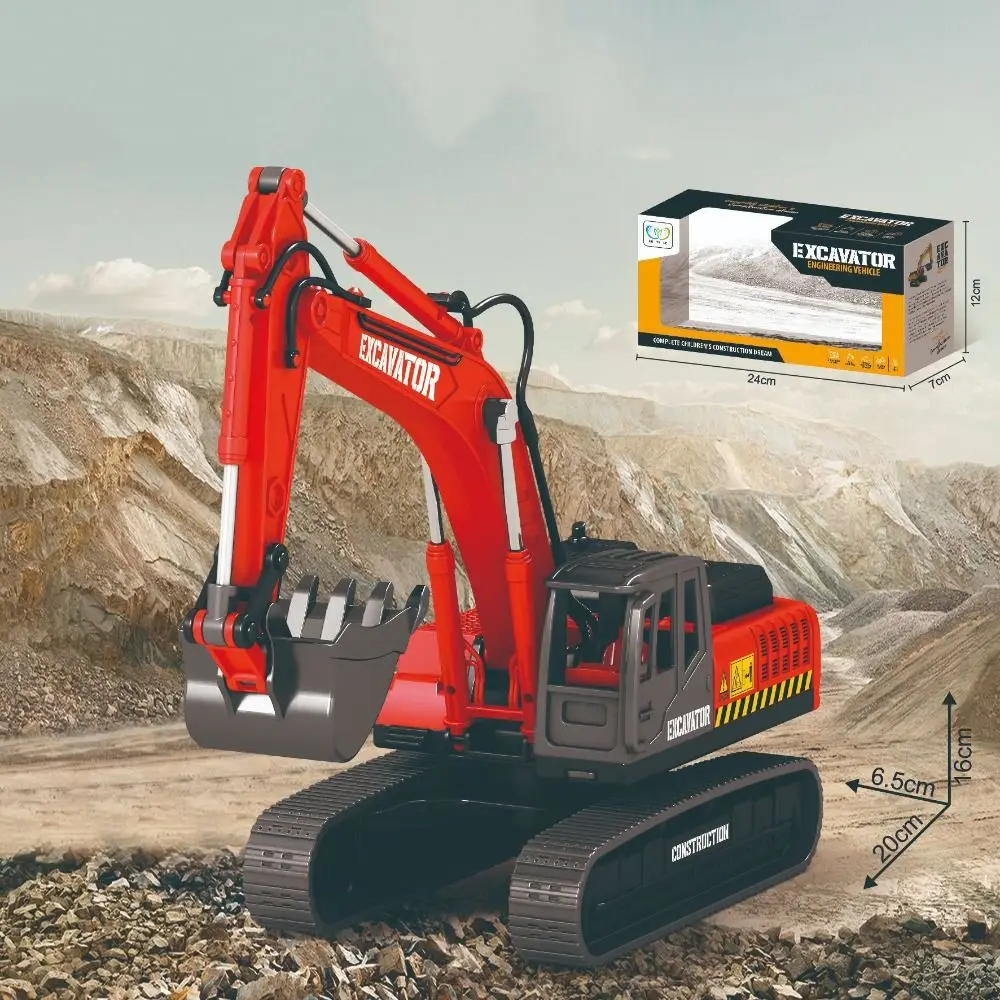 Simulation Inertial Engineering Vehicle Rotatable Flexible Joints Excavator Model Pull Arm Desk Ornaments Forklift Car Model