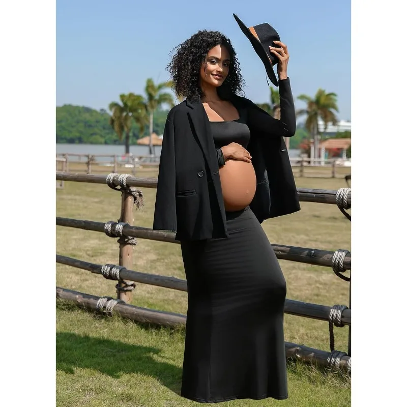 فستان التقاط الصور للأمهات - فستان ماكسي مثير بدون ظهر مع أكمام طويلة للتصوير الفوتوغرافي أثناء الحمل.ropa embarazada임сысысыдуыыыыыыыыы #4