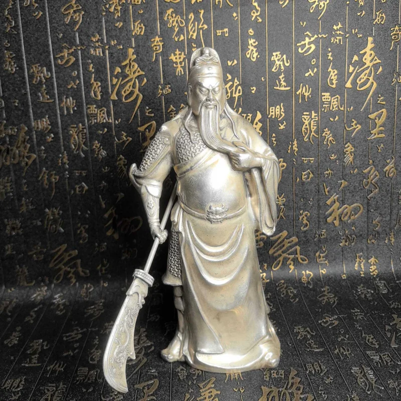 , Bronze Standing Gong, Living Room Worship Statue, Guan Yu Martial Saint Craft