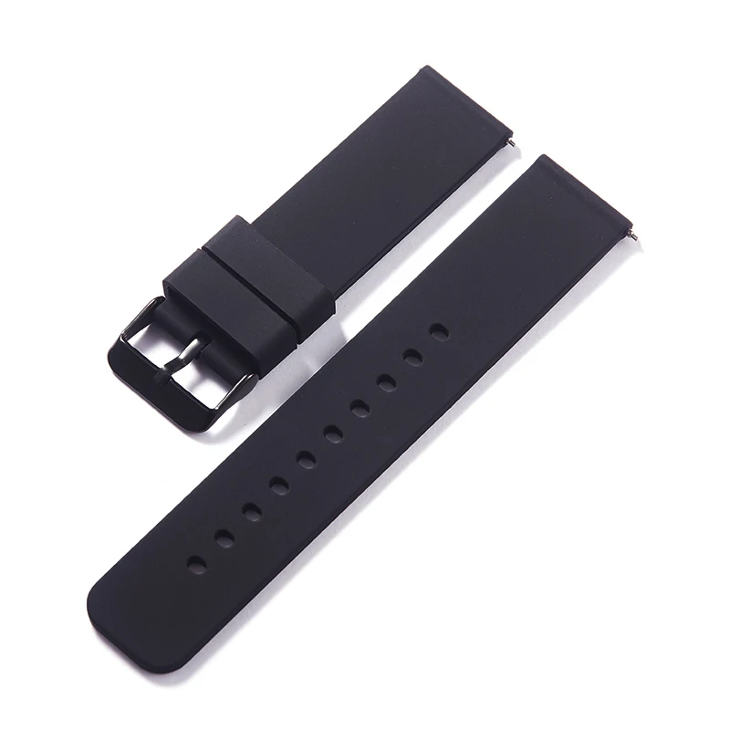 Silicone Rubber Watchband 12mm 14mm 16mm 18mm 20mm 22mm 24mm Straps Wristband Strap Waterproof Sports Watch Belt Bracelets