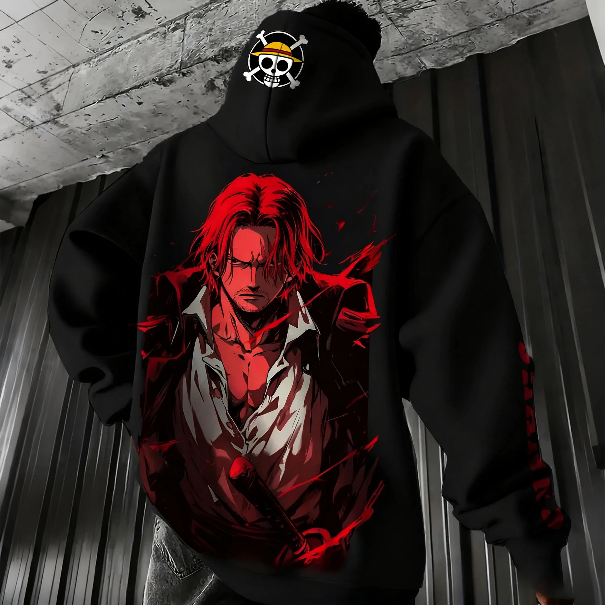 

ONE PIECE Autumn/Winter Hoodie 2025 Men's and Women's New Shanks Anime Printed Street Hip Hop Trendy Casual Parent Child Top