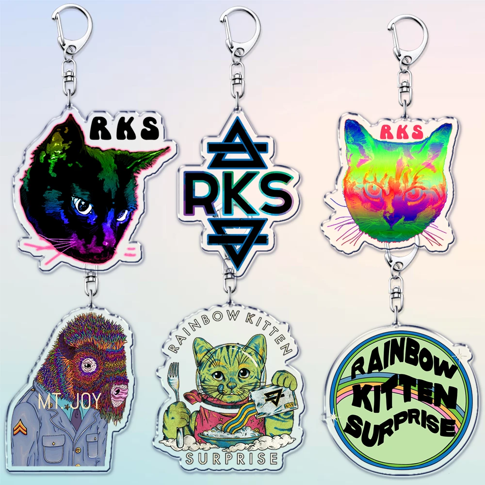 Popular Happy Indie Band Keychains for Accessories Cocaine Jesus Devil Like Me Music Logo Keyrings Jewelry Fans Friends Gifts