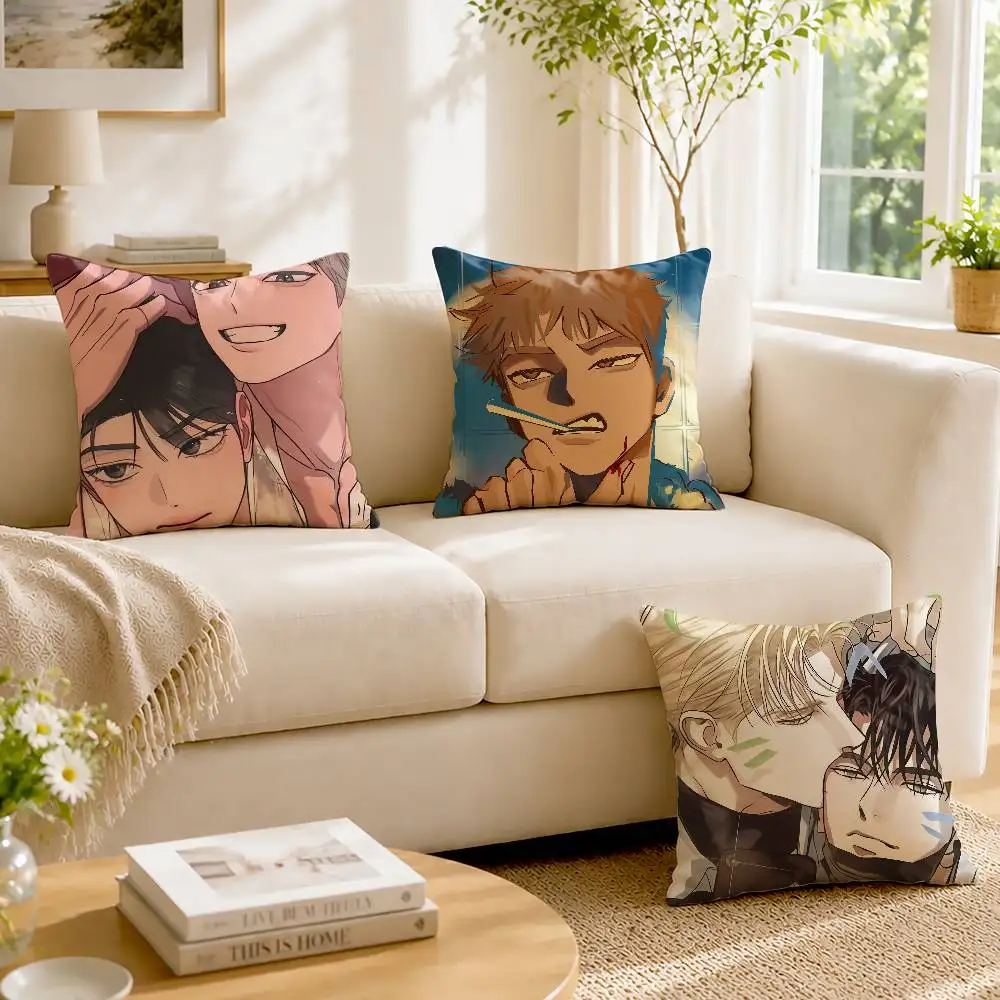 Manhwa R-Red Thread Quest Custom Double Sided Print Square Pillow Cushion Cover