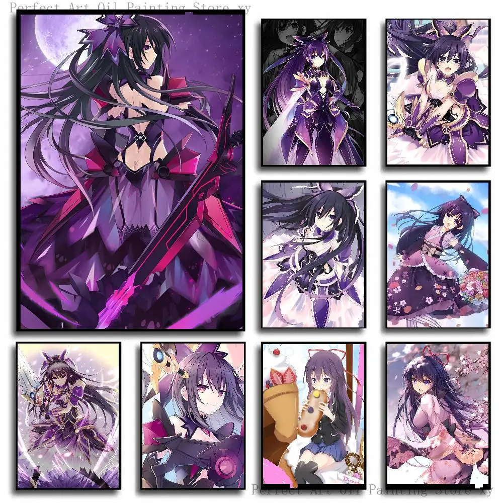 Anime DATE A LIVE Tohka Yatogami Poster Self-adhesive Art Room Entrance Restaurant Wall Decor Art Painting