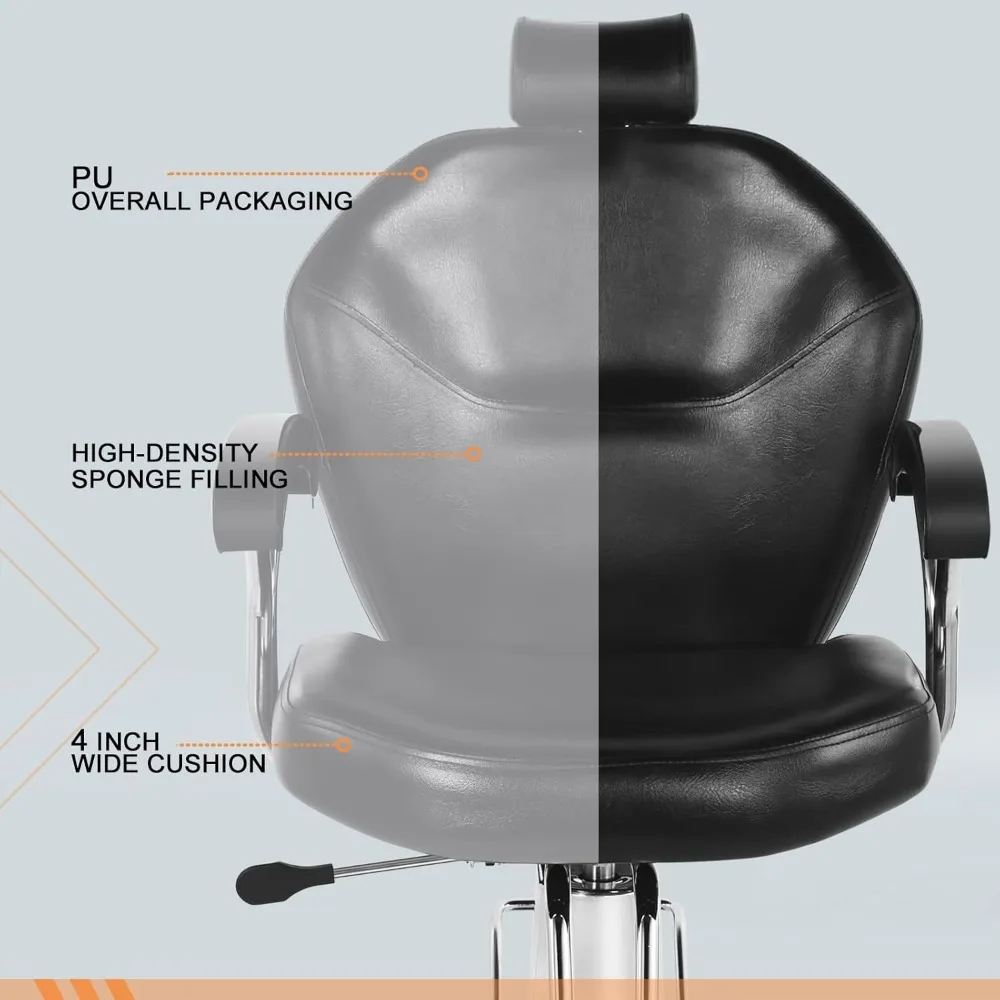 كرسي حلاقة مصنف يدويًا لجميع الأغراض لكرسي صالون الحلاقة