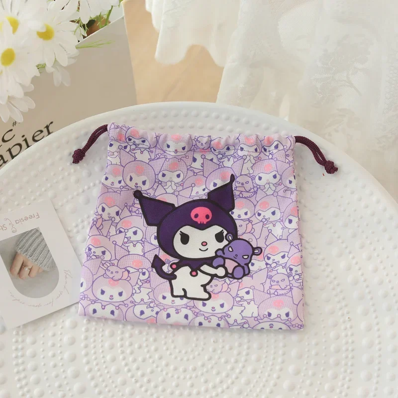 Sanrio Hello Kitty Drawstring Bag Cartoon Storage Bags Cosmetic Sundries Drawstr Pouch Travel Portable Sorting Bag Cute Gift Bag