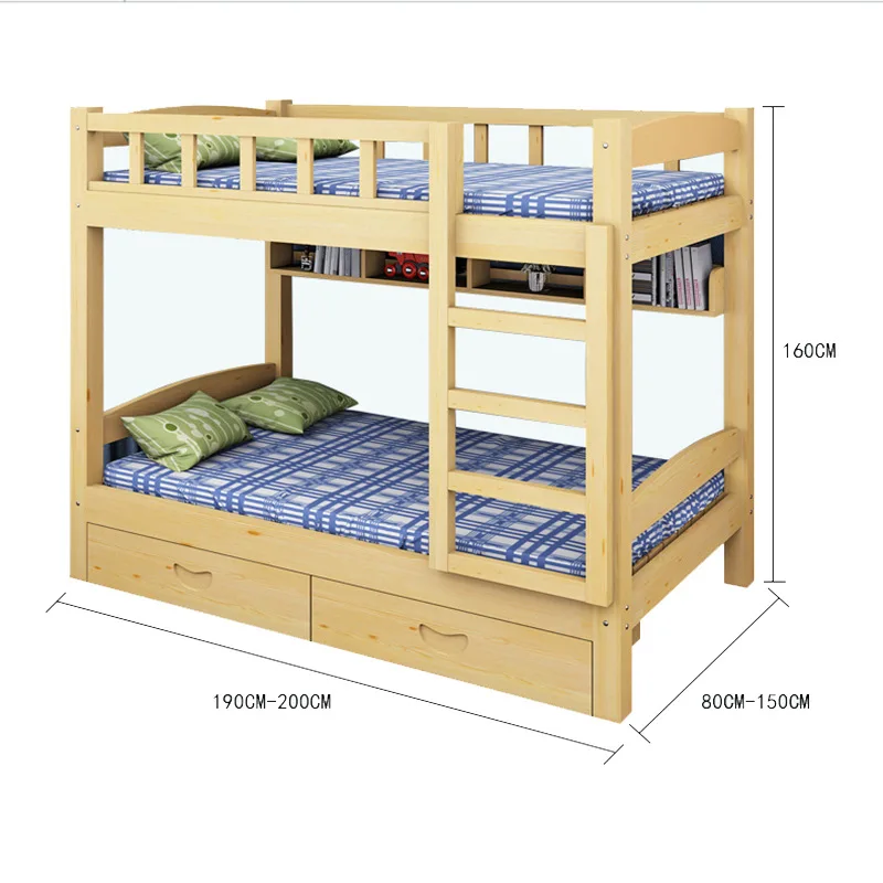 Litera litera be d Todo de madera maciza para estudiantes y niños litera b ed Hogar alto y bajo be d Dormitorio personal madre b ed