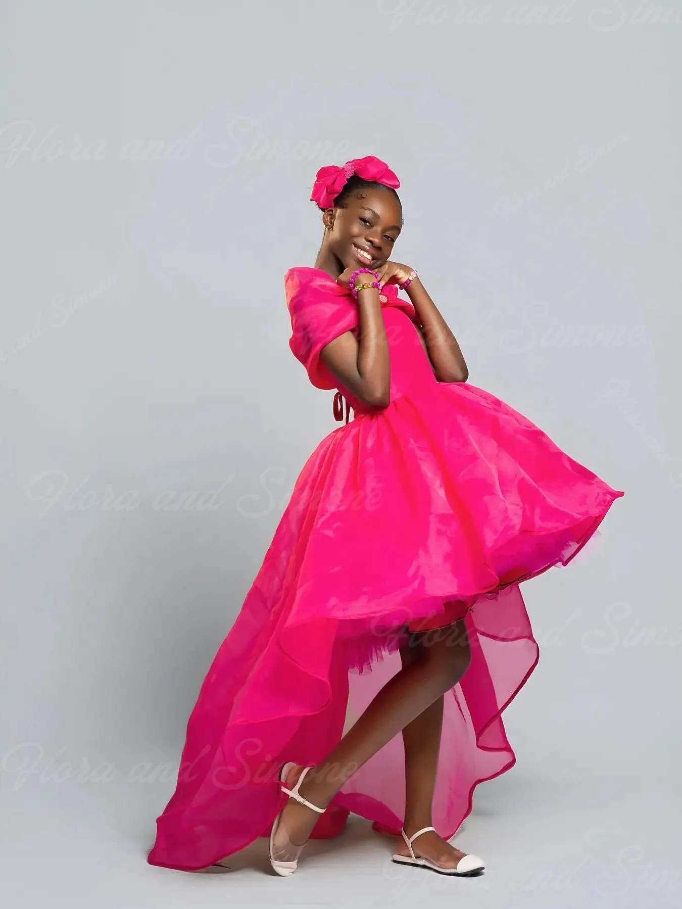 جميل ارتفاع منخفض الفتيات فساتين حفلات عيد ميلاد القمامة الأميرة زهرة فتاة فستان لحفل الزفاف مخصص الأطفال حفلة موسيقية فستان مخصص #2