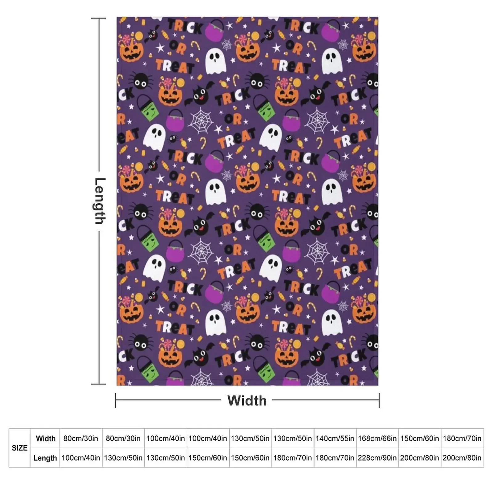 Halloween sweet candy seamless pattern Throw Blanket couch cozy soft plush fuzzy picnic outdoor blanket