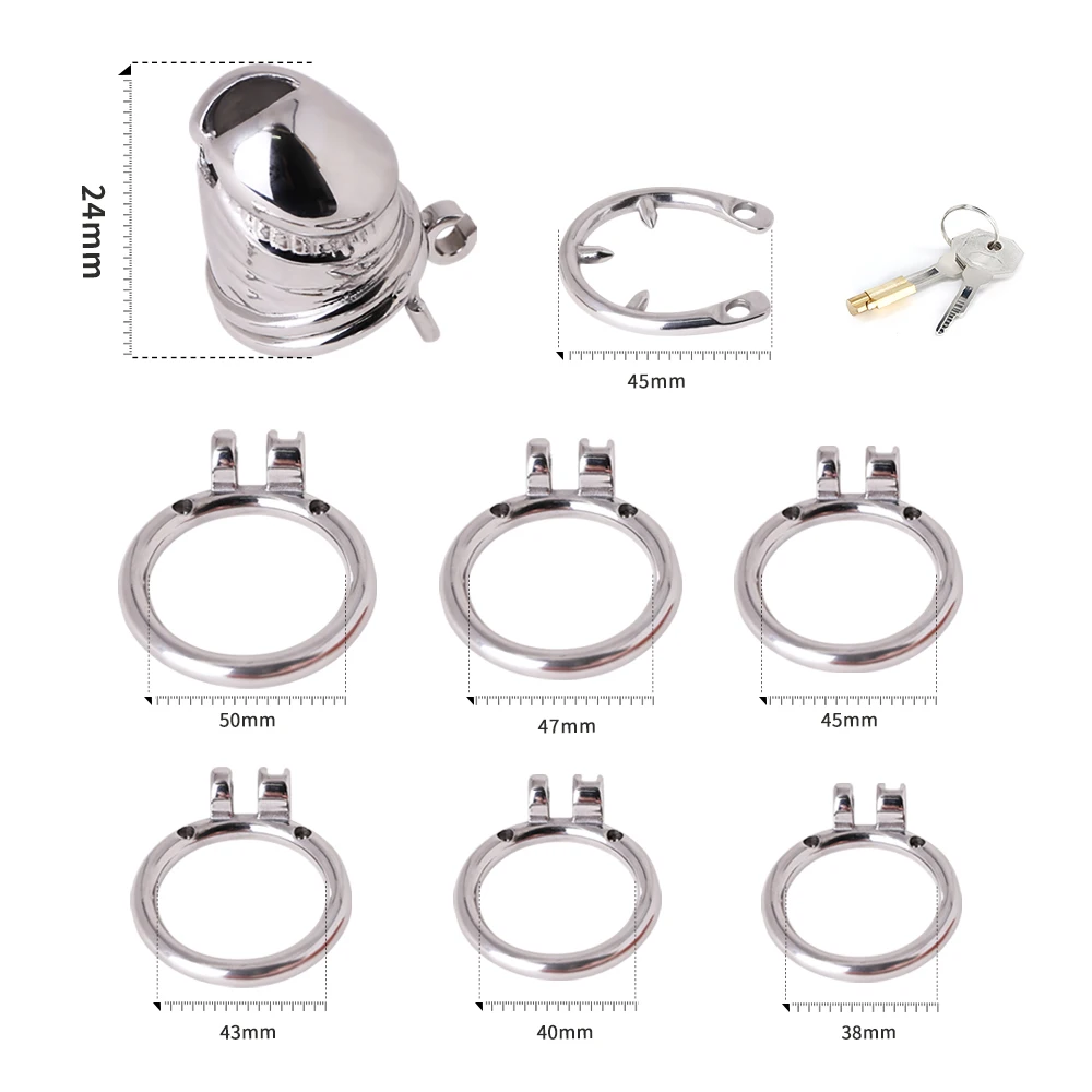 New Simulated Penis Chastity Cage Stainless Steel Cock Cage Lock Male Metal Chastity Belt Penis Cage BDSM Adult Sex Toys For Men