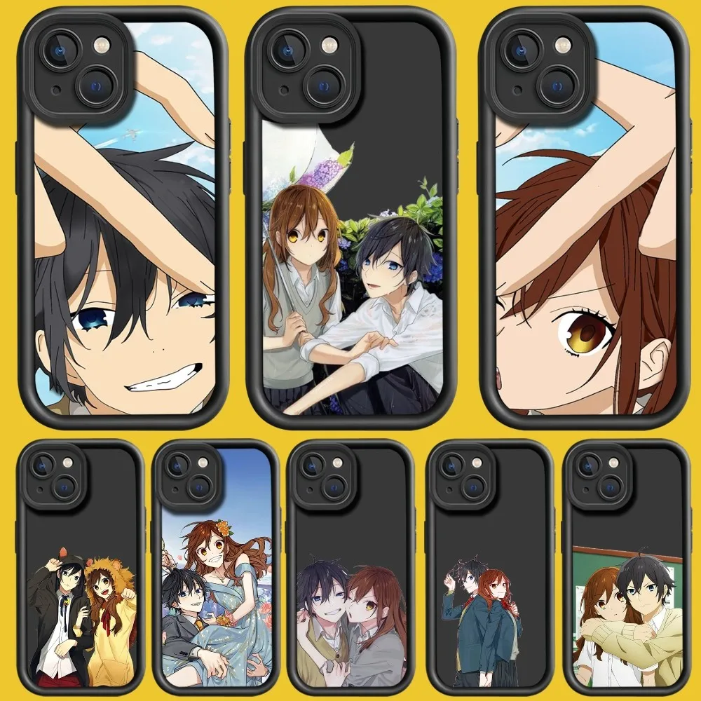 Чехол для телефона с аниме H-Horimiya для iPhone 15 11 12 13 14 Pro Max, модный ударопрочный чехол с допамином