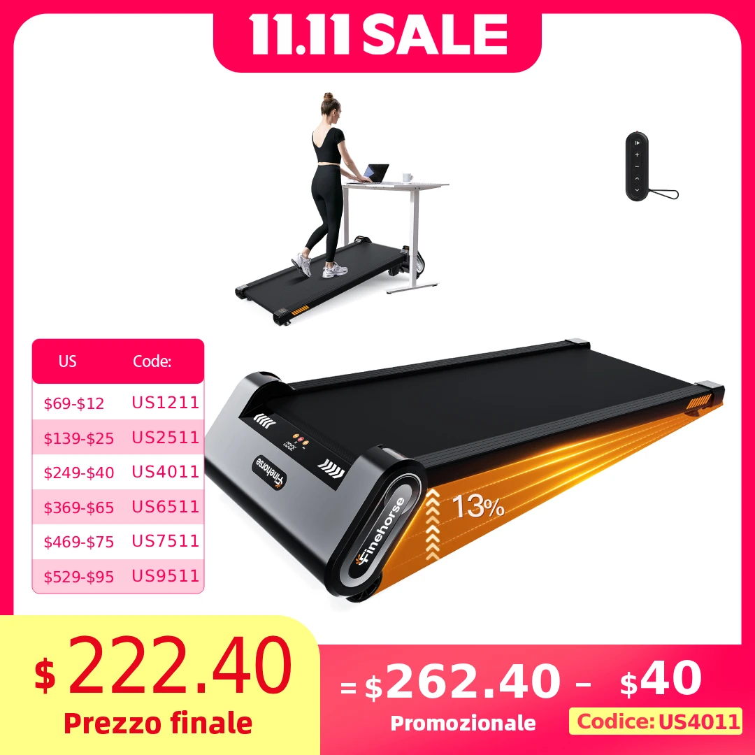 جهاز مشي تحت المكتب مع ميل تلقائي، جهاز مشي ذو 6 مستويات 13% منحدر تلقائي، جهاز مشي محمول بقوة 2.5 حصان للمنزل والمكتب #1