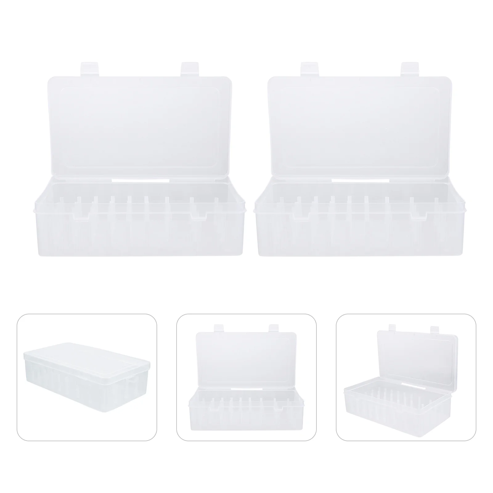 

2 Pcs Household Embroidery Box Wire Holders for Cords Sewing Machine Table Plastic Thread Boxes