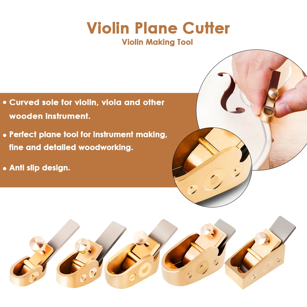 LOMMI Micro Pure Brass Scraper Plane Woodworking Violin Luthier Tool Making Violin Top Plane Project DIY Violin Hobby Craft