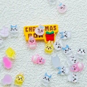 Reçine sevimli mini tavşan-karikatür-tasarım-düz arka tırnak parçası, seri, köpek, saç takısı, 50 adet., yeni 6 Büyük satış, tavşan reçinesi-no. 6