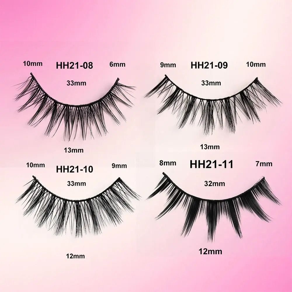 10 Paar falsche Wimpern im natürlichen Look, Wispy Volume Manga Lashes, 3D-Fälschungswimpern