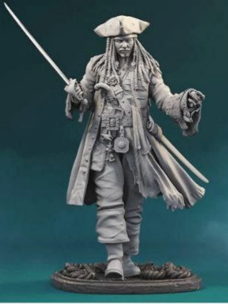 

Фигурка из смолы «Капитан Джек», полный масштаб 1/24, комплект моделей 75 мм, сделай сам, в разобранном и неокрашенном виде, статуя с 3D-печатью, игрушка ﻿ 795